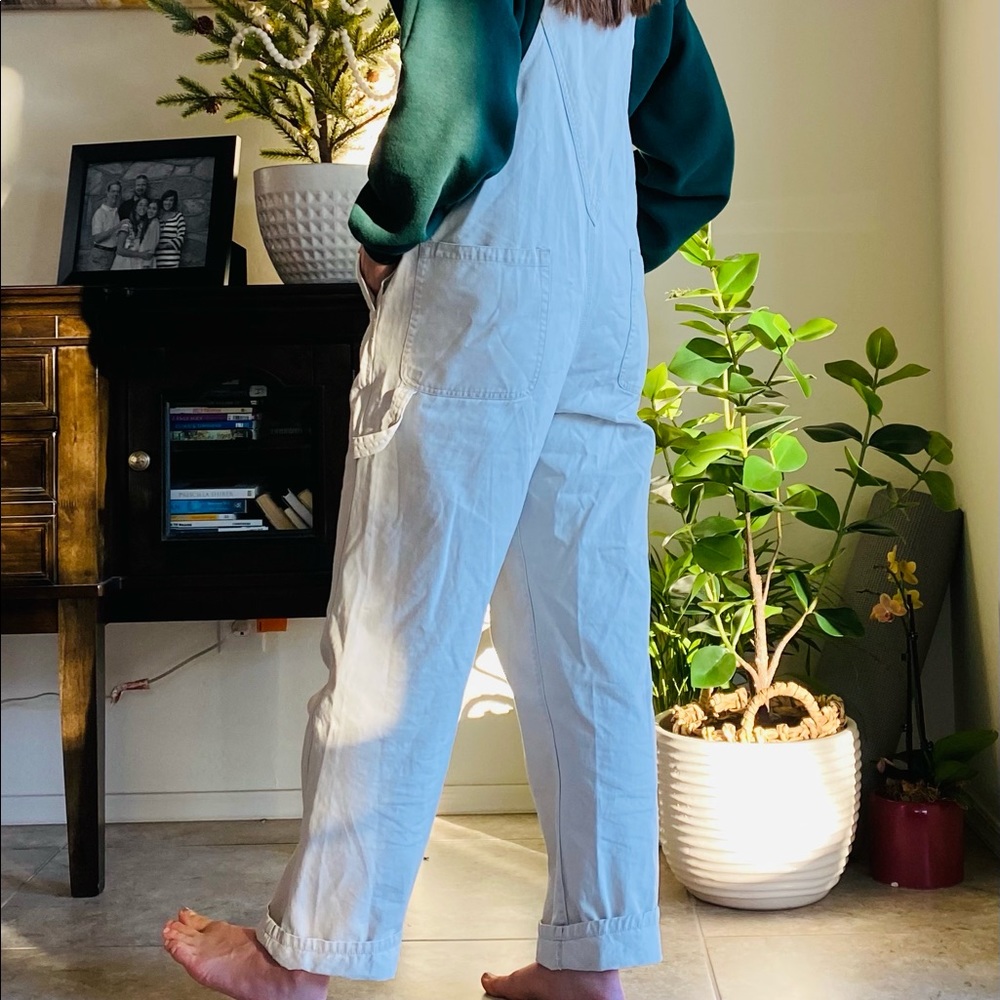 VINTAGE Gap cream overalls size Medium